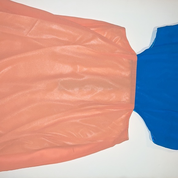 Tobi Blue And Orange Color Block Dress - Picture 2 of 4